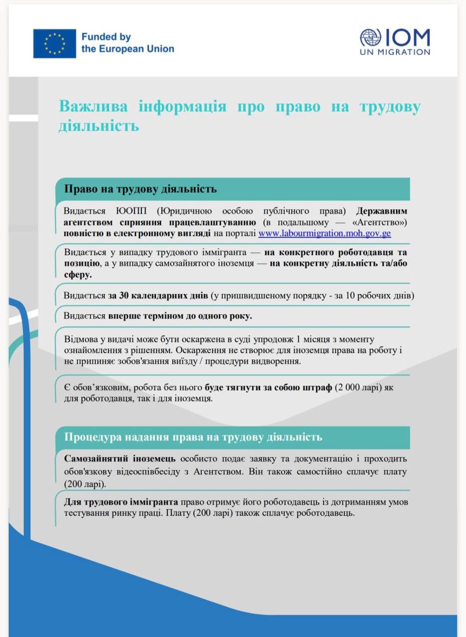 Employment and self-employment of foreigners in Georgia
